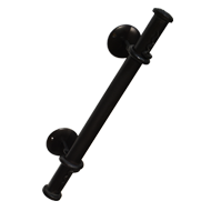 Iron Door Pull Handle - 16.5 Inch - Bla