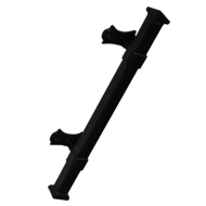 Iron Door Pull Handle - 16.5 Inch - Bla