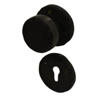 Iron Door Knob on rose - Black Colour