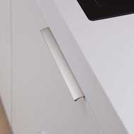 Aluminium Cabinet Handle - 200mm - Inox
