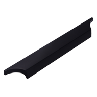 Cabinet Handle - 218mm - Matt Black Fin