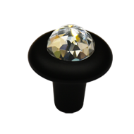 Elika Swarovski Cabinet Knob - Black Ma