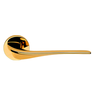 Wind Door Lever Handle on rose - Polish