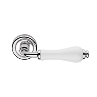 Dalia Door Handles on rose - Chrome Fin