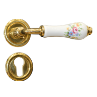 Dalia Door Handles on rose - Polished B