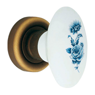 Flavia Blue Rose Flower, White Door Kno