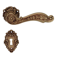 JARDIN Lever Handle on Rose  - Patine M