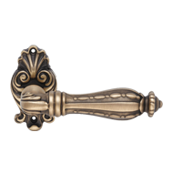 Zaara Door Handle on rose - Patine Matt