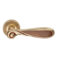 Aisha Door Handle on rose - French Gold
