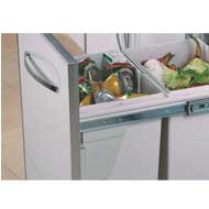 Dustbin with Soft Close Slide attached