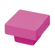 Painted Magenta Square Cabinet Knob - 3