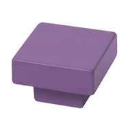 Painted Violet Square Cabinet Knob - 30