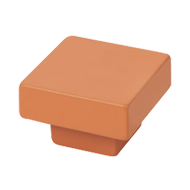 Painted Orange Square Cabinet Knob - 30