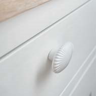 HALO Ceramic Cabinet Knob in White Colo