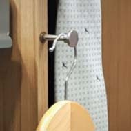 Hanger Peg Recessed - Nickel Plated Fin
