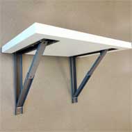 Recessed Table Bracket - 500mm - Brown