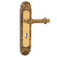 PAESTUM Door Lever Handle on Plate - PO