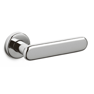 GLOBE Door Handle - Brass - Bright Chro