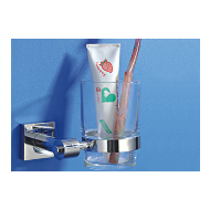 Sapphire Tumbler Holder - Glass & Chrom