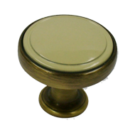 Cabinet Knob - 30mm - Antique Brass Bru