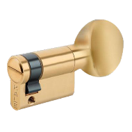 Bathroom Cylinder Lock with Knob - 70mm