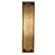 Brass Finger Plate Plain Rim - 12" - AB
