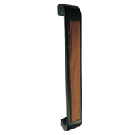 Cabinet Handle - 96mm - Black & Wood Fi