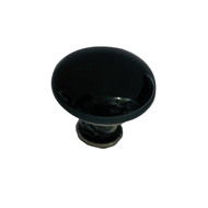 Black Ceramic Cabinet Knob with Antique