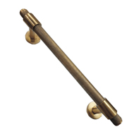Brass Door Pull Handle - Knurling - An