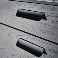 Slope Cabinet Knob - Matt Black Finish 