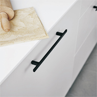 Transit Cabinet Handle - Matt Black Fin