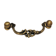 Cabinet Drawer Pull Knob - Antique Bras