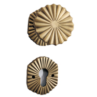 Mortise Door Knob Waves - Antique Finis