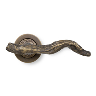 LIMB  Door Lever Handle on rose - Aged 