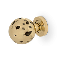 METEOR Door Knob - 63mm - Polished bras