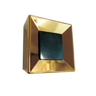 Cabinet Knob - 39mm - PVD Gold with Bla