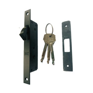 Sliding Lock with Cross Key - Black Fin