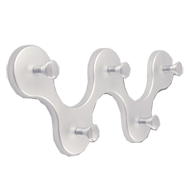 Hook Rail - White Aluminium & Bright Ch