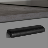 Glove Knob Cabinet Knob - Black ash Fin