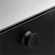 Pulley Cabinet Knob - Black Stained Fin