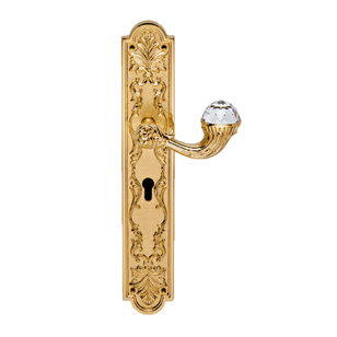 Brilliant Crystal Mortise Handle on Pla