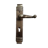Door Lever Handle on Plate 13" - Finish