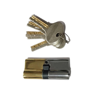 Cylinder Lock - 70mm LxL -CP + PVD Gold