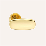 Entry Door Knob On Rose - Polished Bras