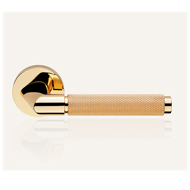 Grip Pelle Door Mortise Handle On Rose 