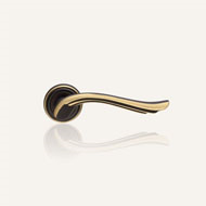 Aria Door Mortise Handle On Rose - Bron