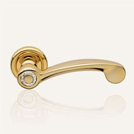 Cosmic Crystal Mortise Door Handle  On 