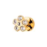 Flory Swarovski White Fixed Door Knob O