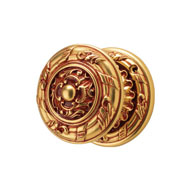 Rococo Fixed Door Knob - Gold Plated Fi