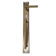 Standard Knurling Brass Door Handle on 